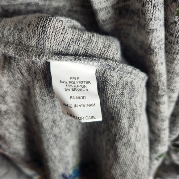 Fig and Flower Open Front Embroidered Cardigan Size L - Picture 3 of 8